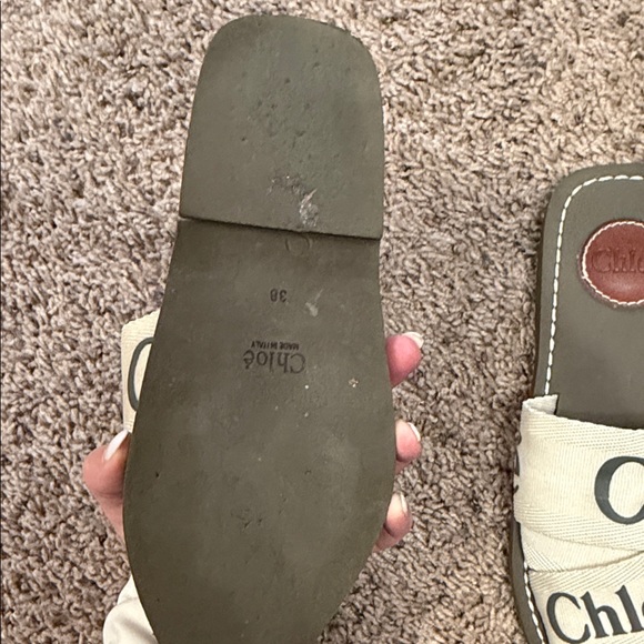 Chloé Sandals - Cream and Green - Picture 3 of 4